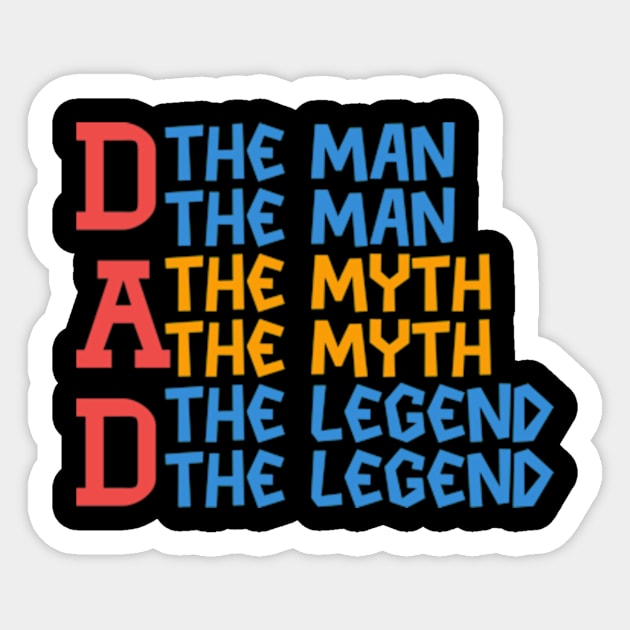 Dad The Man Sticker by Shop Ovov